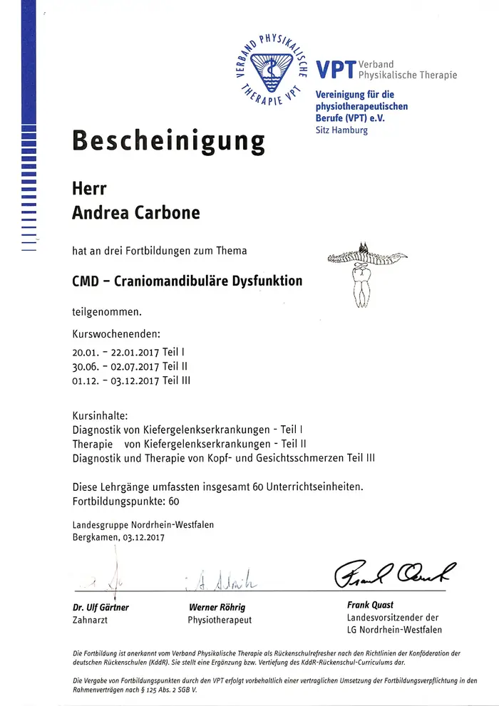 CMD – Craniomandibuläre Dysfunktion