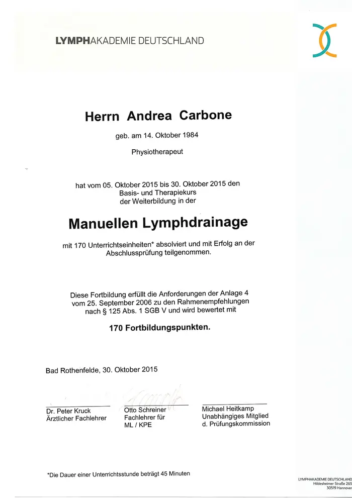 Manuelle Lymphdrainage
